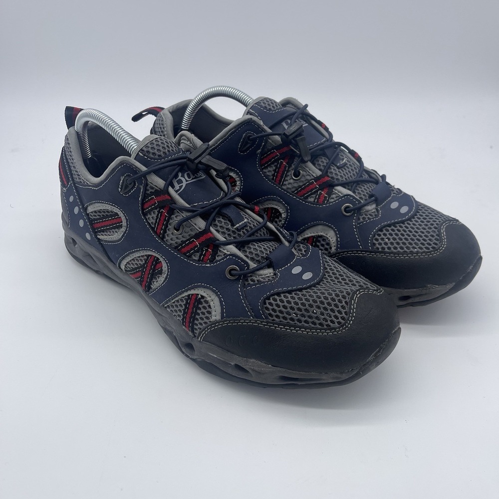 GH Bass Propel Mens Navy Grey Bungee Lace Mesh Water Hiking Shoes